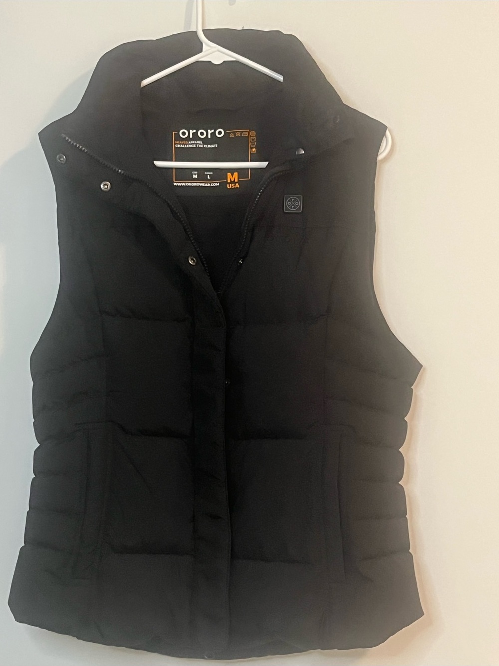Ororo Women's Black Quilted Puffer Heated Vest